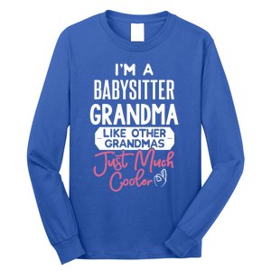 Cool Mothers Day Design Sitter Grandma Gift Long Sleeve Shirt