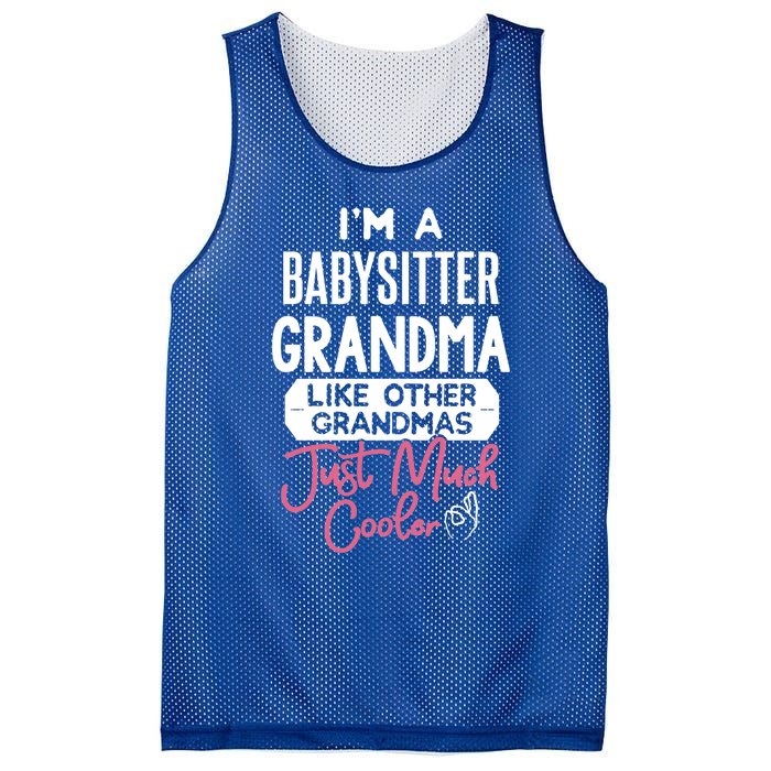 Cool Mothers Day Design Sitter Grandma Gift Mesh Reversible Basketball Jersey Tank