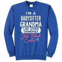 Cool Mothers Day Design Sitter Grandma Gift Tall Sweatshirt