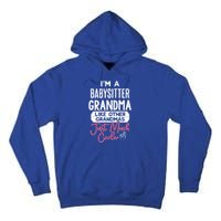 Cool Mothers Day Design Sitter Grandma Gift Tall Hoodie