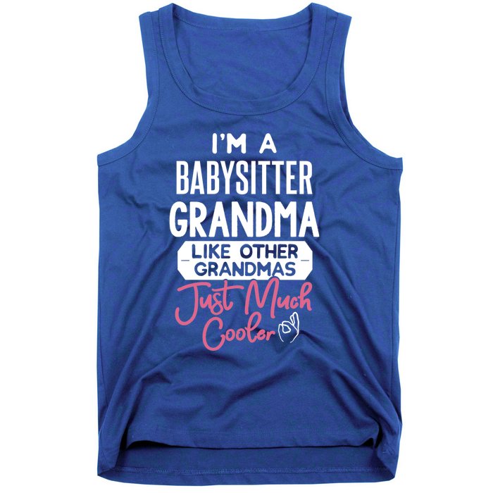 Cool Mothers Day Design Sitter Grandma Gift Tank Top