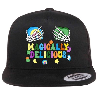 Colorful Magically Delicious Sexy Shamrock St Patrick's Day Flatbill Hat