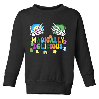 Colorful Magically Delicious Sexy Shamrock St Patrick's Day Toddler Sweatshirt