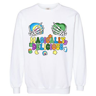 Colorful Magically Delicious Sexy Shamrock St Patrick's Day Garment-Dyed Sweatshirt
