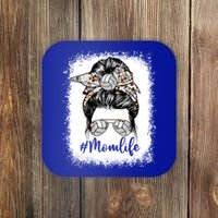 Cute Mother's Day Volleyball Mom Life Messy Bun Game Day Cute Gift Coaster