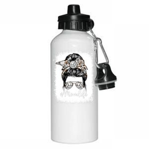 Cute Mother's Day Volleyball Mom Life Messy Bun Game Day Cute Gift Aluminum Water Bottle