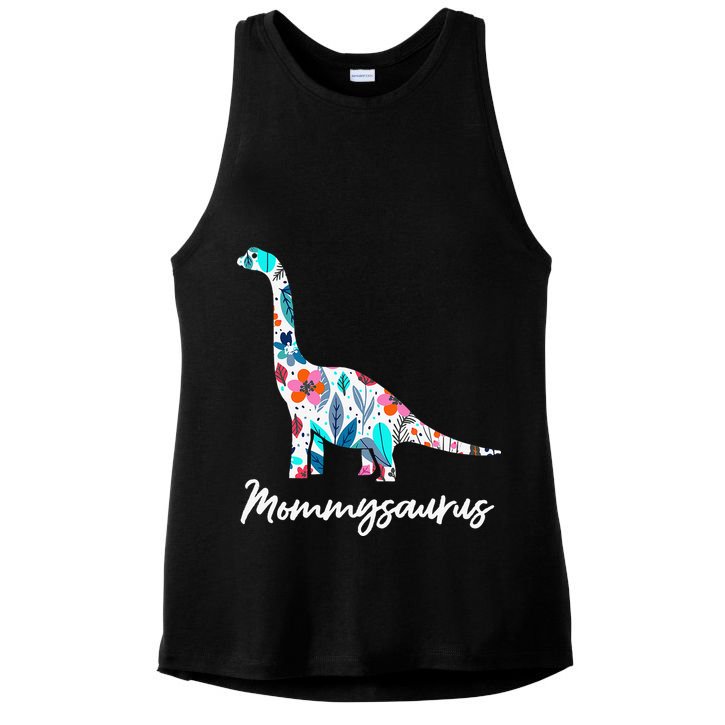 Cute Mommysaurus Dinosaur Mothers Day Gift Idea Ladies PosiCharge Tri-Blend Wicking Tank