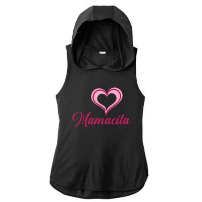 Cute Mother’s Day Love Heart Mamacita Funny Gift Ladies PosiCharge Tri-Blend Wicking Draft Hoodie Tank