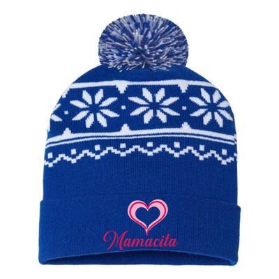 Cute Mother’s Day Love Heart Mamacita Funny Gift USA-Made Snowflake Beanie