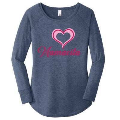 Cute Mother’s Day Love Heart Mamacita Funny Gift Women's Perfect Tri Tunic Long Sleeve Shirt