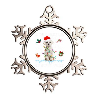 Christmas Maltese Dog Naughty List And I Regret Nothing Xmas Cute Gift Metallic Star Ornament