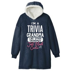 Cool Mothers Day Design Trivia Grandma Gift Hooded Wearable Blanket