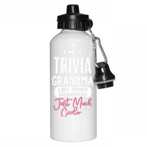 Cool Mothers Day Design Trivia Grandma Gift Aluminum Water Bottle