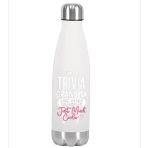 Cool Mothers Day Design Trivia Grandma Gift Stainless Steel Insulated Water Bottle