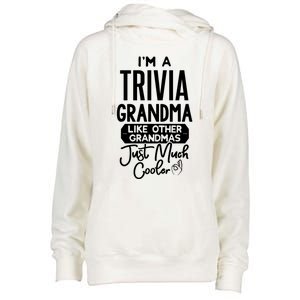 Cool Mothers Day Design Trivia Grandma Gift Womens Funnel Neck Pullover Hood