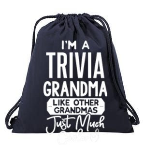 Cool Mothers Day Design Trivia Grandma Gift Drawstring Bag