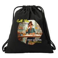 Call Me Dr Crafty Drawstring Bag
