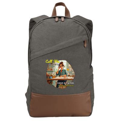 Call Me Dr Crafty Cotton Canvas Backpack