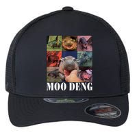 Colorful Moo Deng Retro Photo Hippo Flexfit Unipanel Trucker Cap