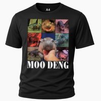 Colorful Moo Deng Retro Photo Hippo Performance Shirt