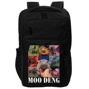 Colorful Moo Deng Retro Photo Hippo Impact Tech Backpack