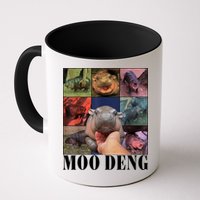 Colorful Moo Deng Retro Photo Hippo Mug