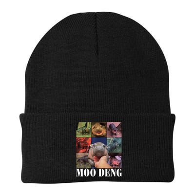 Colorful Moo Deng Retro Photo Hippo Beanie