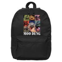 Colorful Moo Deng Retro Photo Hippo 16 in Basic Backpack