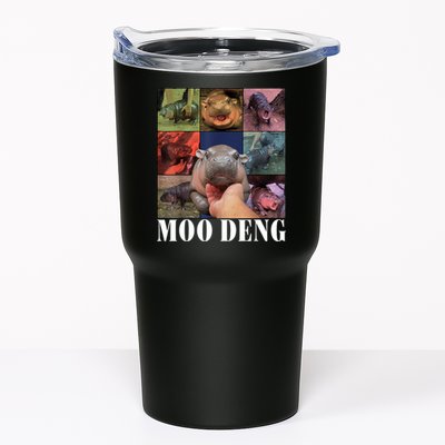 Colorful Moo Deng Retro Photo Hippo Tumbler