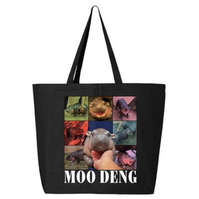 Colorful Moo Deng Retro Photo Hippo 25L Jumbo Tote