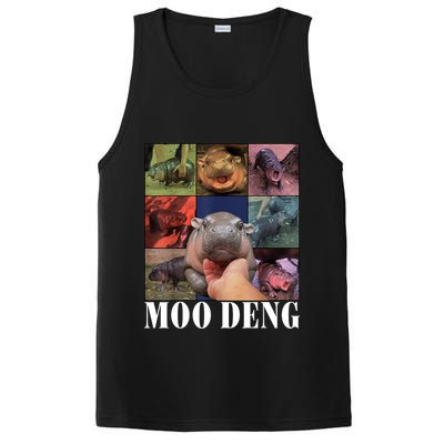 Colorful Moo Deng Retro Photo Hippo PosiCharge Competitor Tank