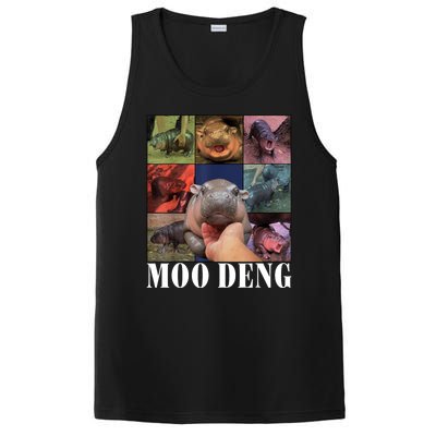 Colorful Moo Deng Retro Photo Hippo PosiCharge Competitor Tank