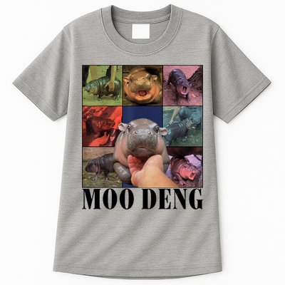 Colorful Moo Deng Retro Photo Hippo Tall T-Shirt