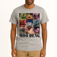 Colorful Moo Deng Retro Photo Hippo Tall T-Shirt