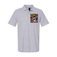 Colorful Moo Deng Retro Photo Hippo Softstyle Adult Sport Polo