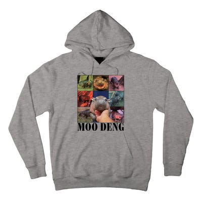 Colorful Moo Deng Retro Photo Hippo Tall Hoodie