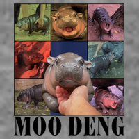 Colorful Moo Deng Retro Photo Hippo Tank Top