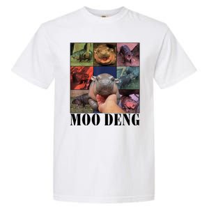 Colorful Moo Deng Retro Photo Hippo Garment-Dyed Heavyweight T-Shirt