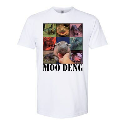 Colorful Moo Deng Retro Photo Hippo Softstyle® CVC T-Shirt