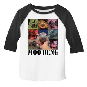 Colorful Moo Deng Retro Photo Hippo Toddler Fine Jersey T-Shirt