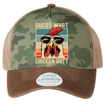 Chicken Meme Design  Guess What Chicken Butt Legacy Tie Dye Trucker Hat