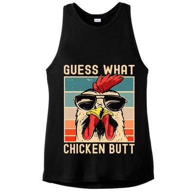 Chicken Meme Design  Guess What Chicken Butt Ladies PosiCharge Tri-Blend Wicking Tank