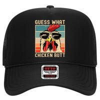 Chicken Meme Design  Guess What Chicken Butt High Crown Mesh Back Trucker Hat