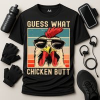 Chicken Meme Design  Guess What Chicken Butt Performance Shirt