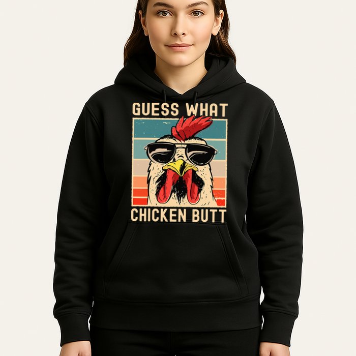 Chicken Meme Design  Guess What Chicken Butt Hoodie