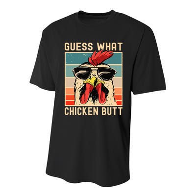Chicken Meme Design  Guess What Chicken Butt Youth Performance Sprint T-Shirt