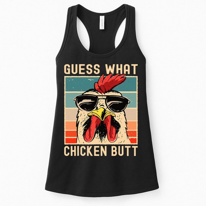 Chicken Meme Design  Guess What Chicken Butt Womens Tank Top
