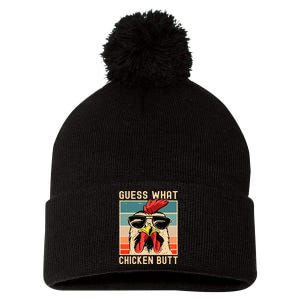 Chicken Meme Design  Guess What Chicken Butt Pom Pom 12in Knit Beanie