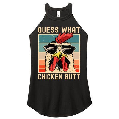 Chicken Meme Design  Guess What Chicken Butt Women's Perfect Tri Rocker Tank
