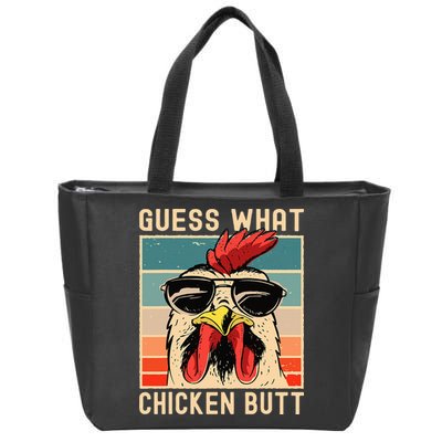 Chicken Meme Design  Guess What Chicken Butt Zip Tote Bag